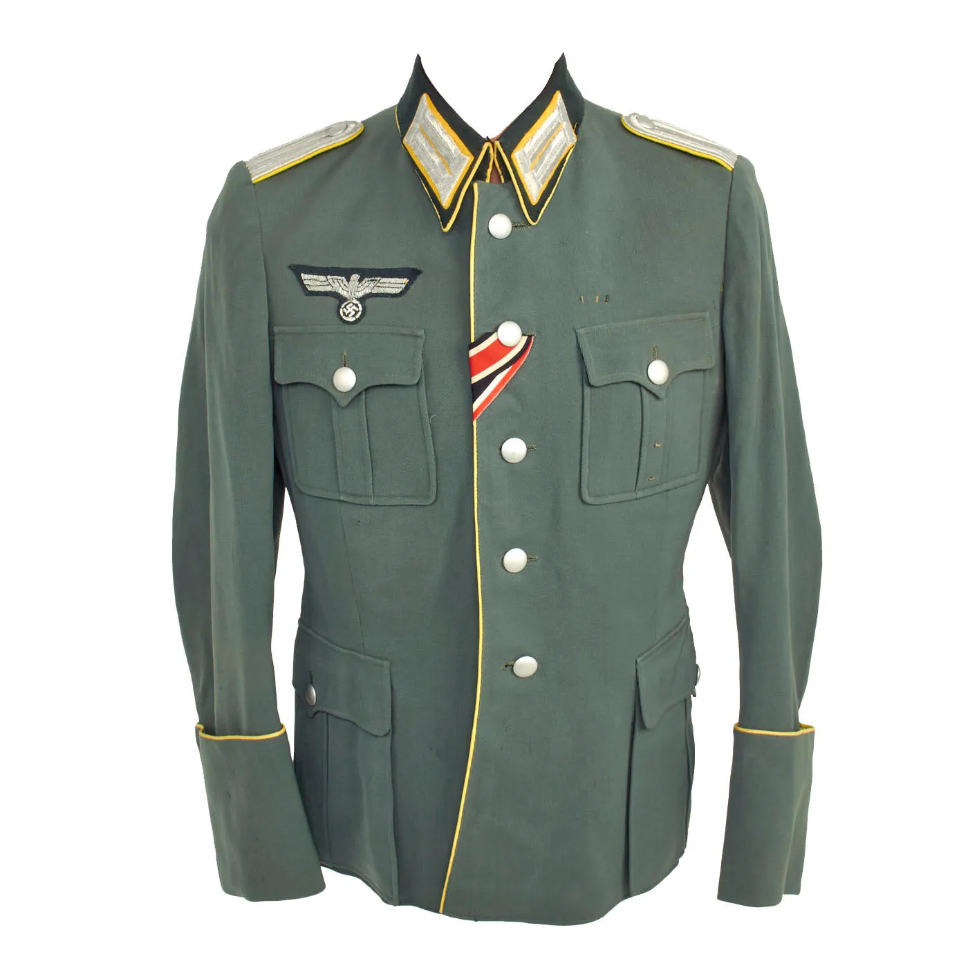 Original German WWII Named Heer Signals Officer Leutnant M36 Dress Tunic - dated 1939