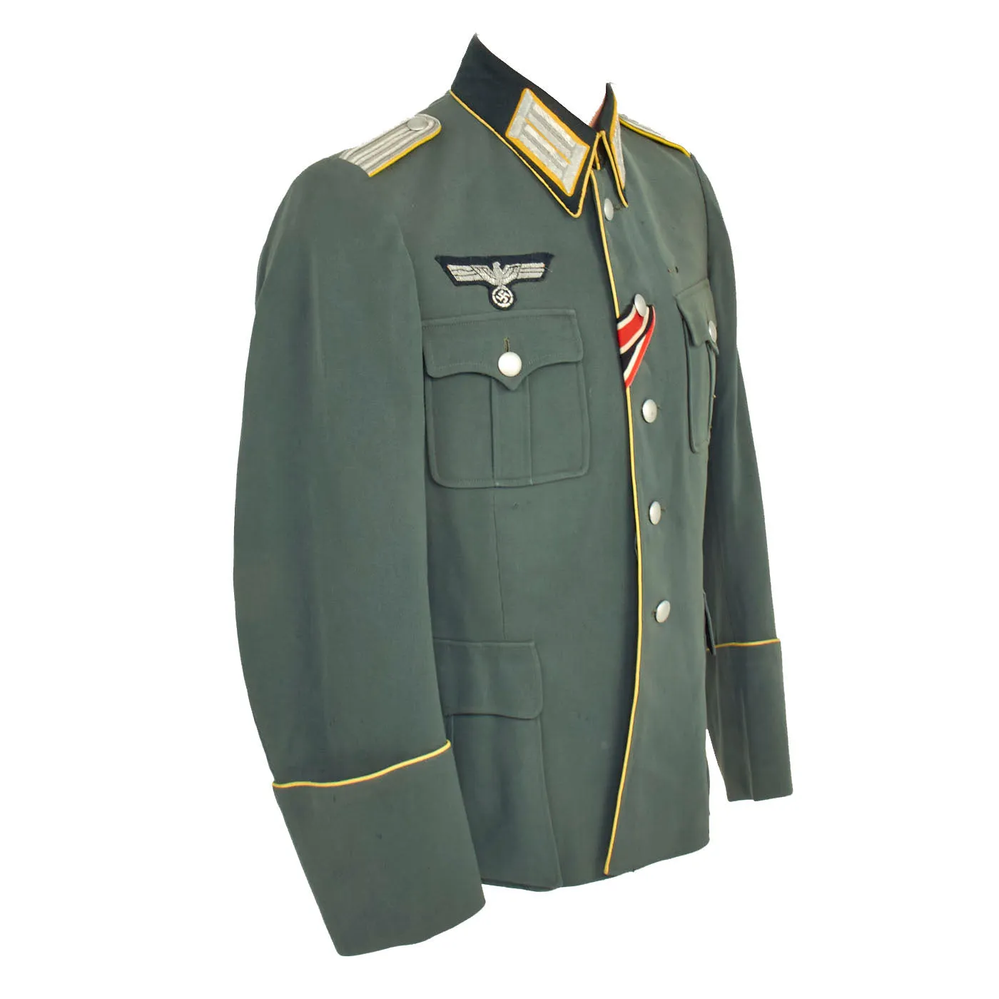 Original German WWII Named Heer Signals Officer Leutnant M36 Dress Tunic - dated 1939