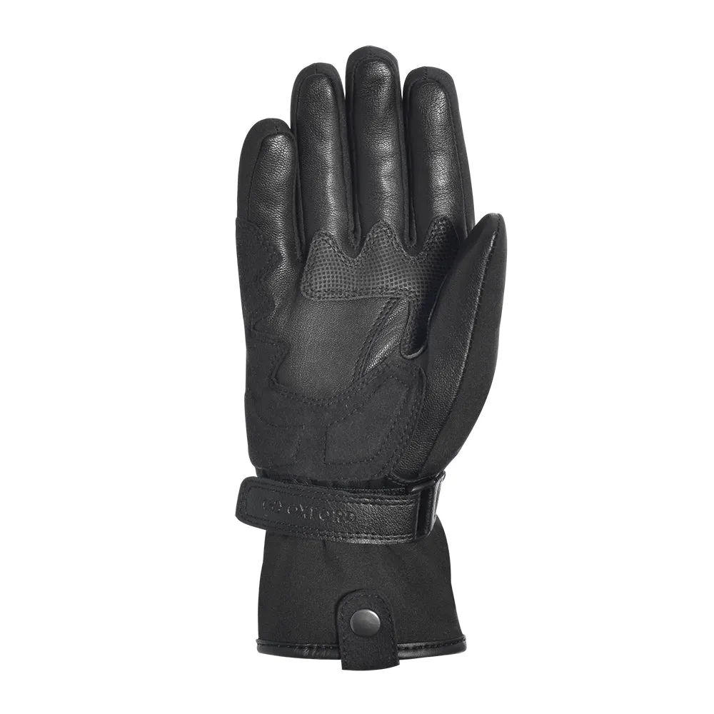 Oxford Calgary 1.0 Men Leather Motorcycle Gloves Stealth Black