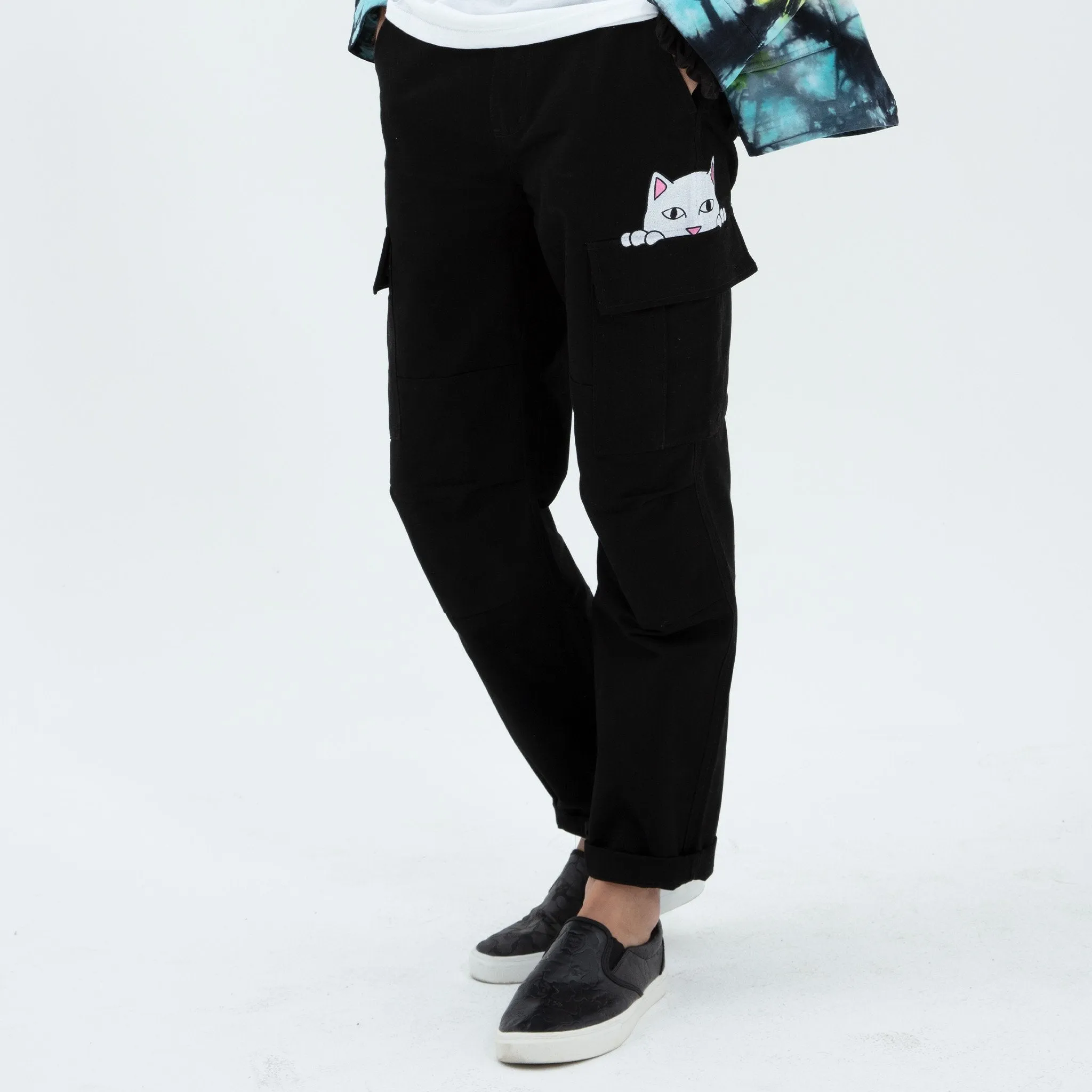 Peek A Nermal Cargo Pants (Black)