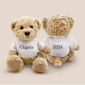 Personalised Bertie Year Bear White