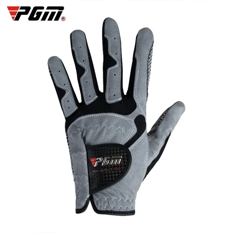 PGM Golf Left Hand Microfiber Cloth Anti-Slip Single Gloves for Men (Color:Grey Size:25)