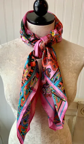 Pink Paisley Wild Rag Dress Scarf