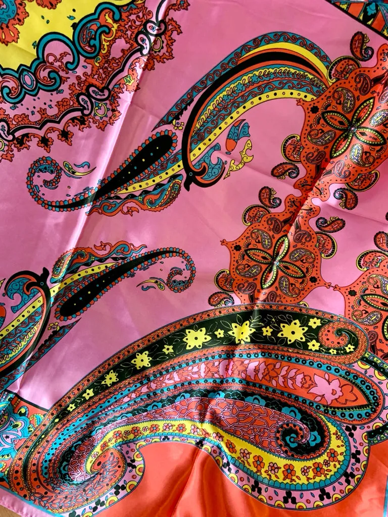 Pink Paisley Wild Rag Dress Scarf