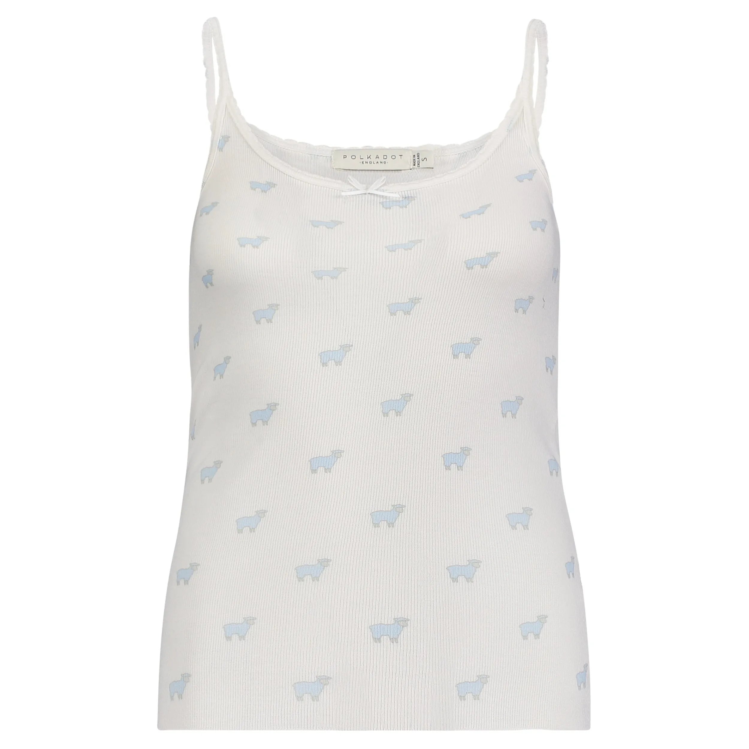 Polkadot BLUE SHEEP Print SCOOP CAMISOLE