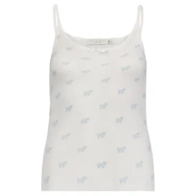 Polkadot BLUE SHEEP Print SCOOP CAMISOLE