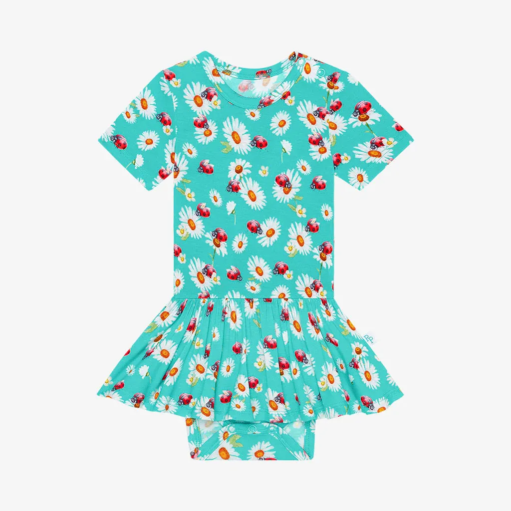 Posh Peanut Ladybug Twirl Skirt Bodysuit