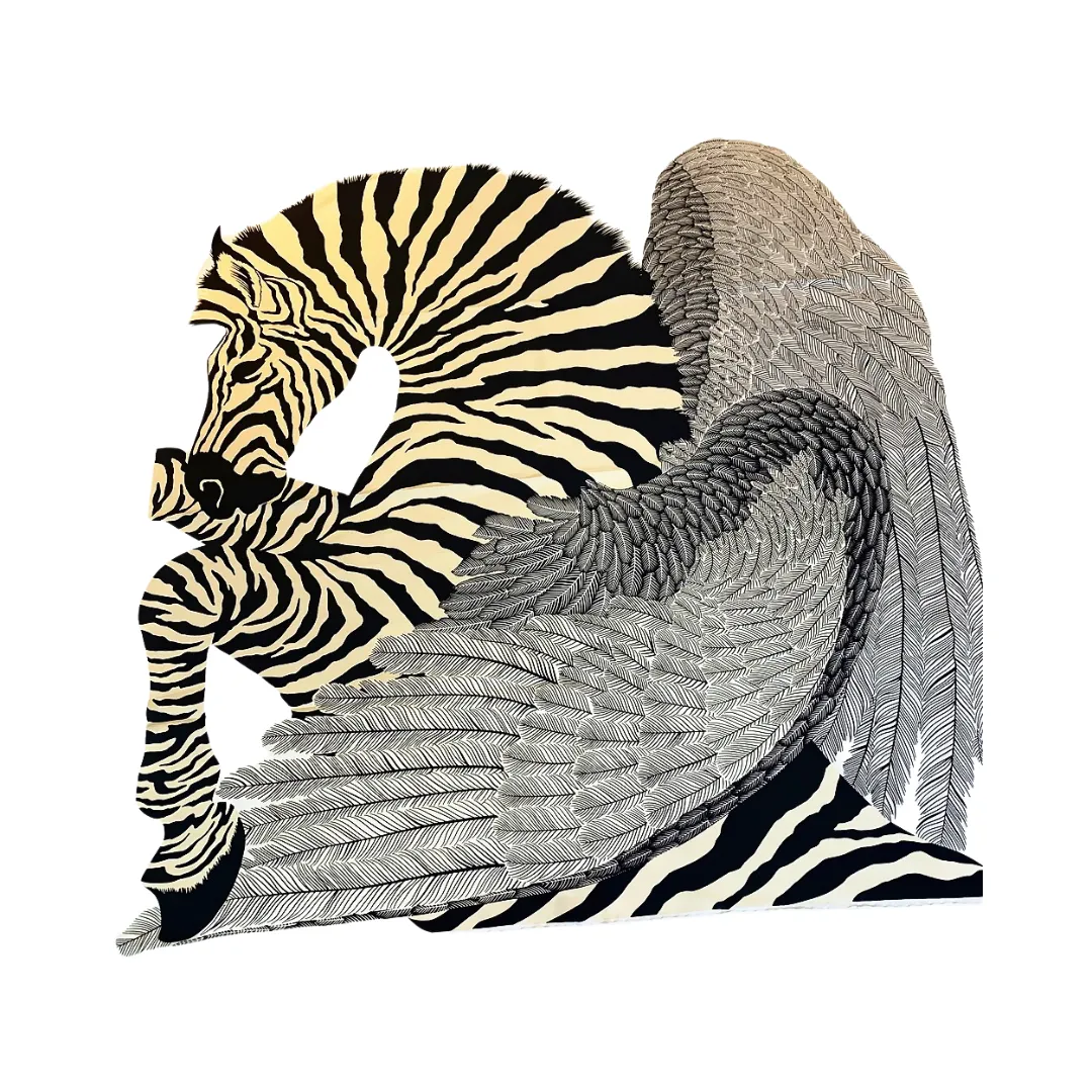 Pre Order:  Zebra Pegasus Twill Square Scarf