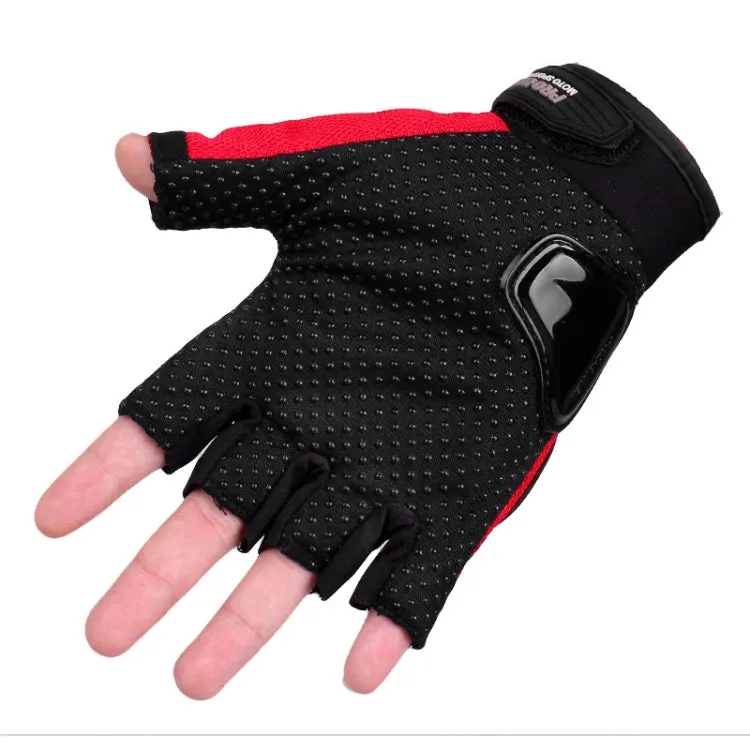 PRO-BIKER PRO01C Outdoor Cycling Glove Motorcycle Anti-Drop Safety Protection Half-Finger Glove, Specification: L(Black)