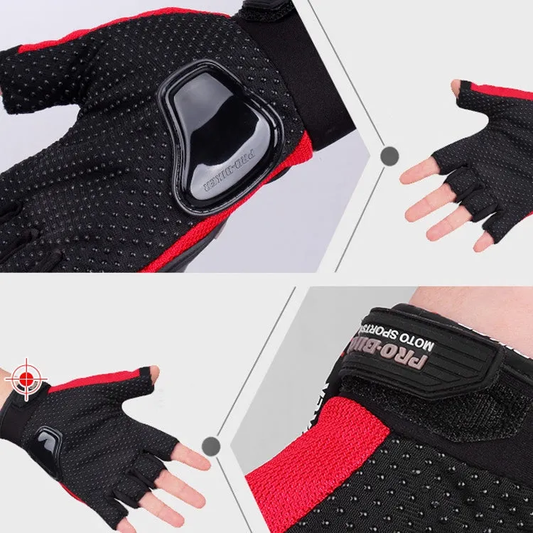 PRO-BIKER PRO01C Outdoor Cycling Glove Motorcycle Anti-Drop Safety Protection Half-Finger Glove, Specification: L(Black)