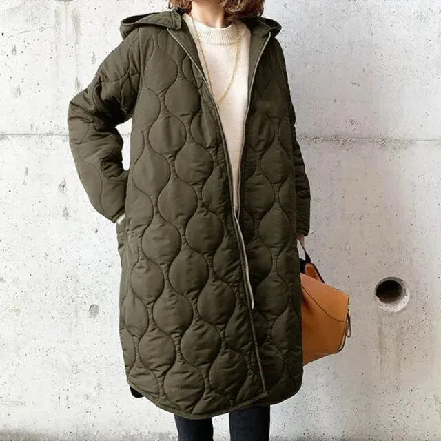 Quilted Hooded Coat