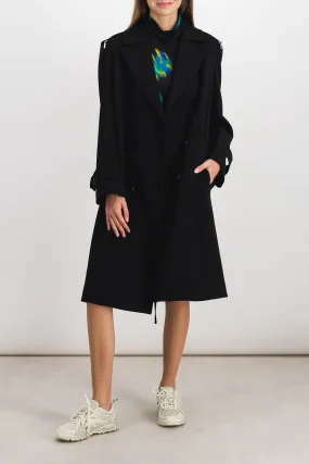 Recycled gabardine trench coat