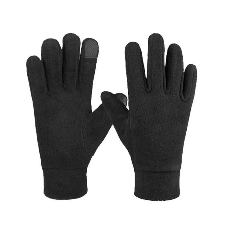 Rocker Fleece Winter Warm Anti-Slip Gloves Outdoor Riding Sports Gloves, Size: XL(Black)