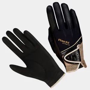 Roeckl Sports Madrid Riding Gloves - Navy/Black/Gold