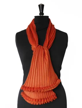 Ruffle Scarf - Rust