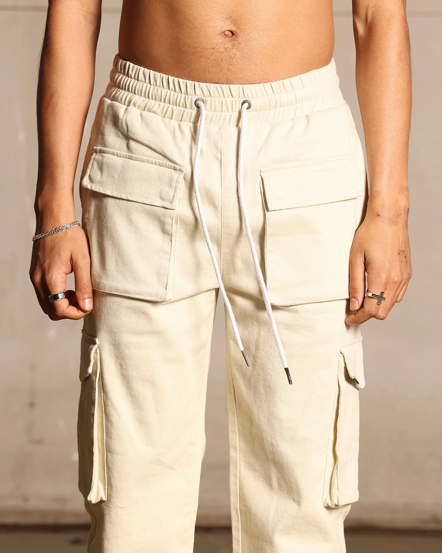 Saint Morta Infantry Relaxed Cargo Pants Off White