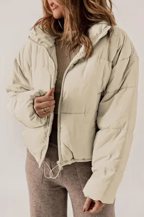 sara drawstring puffer coat