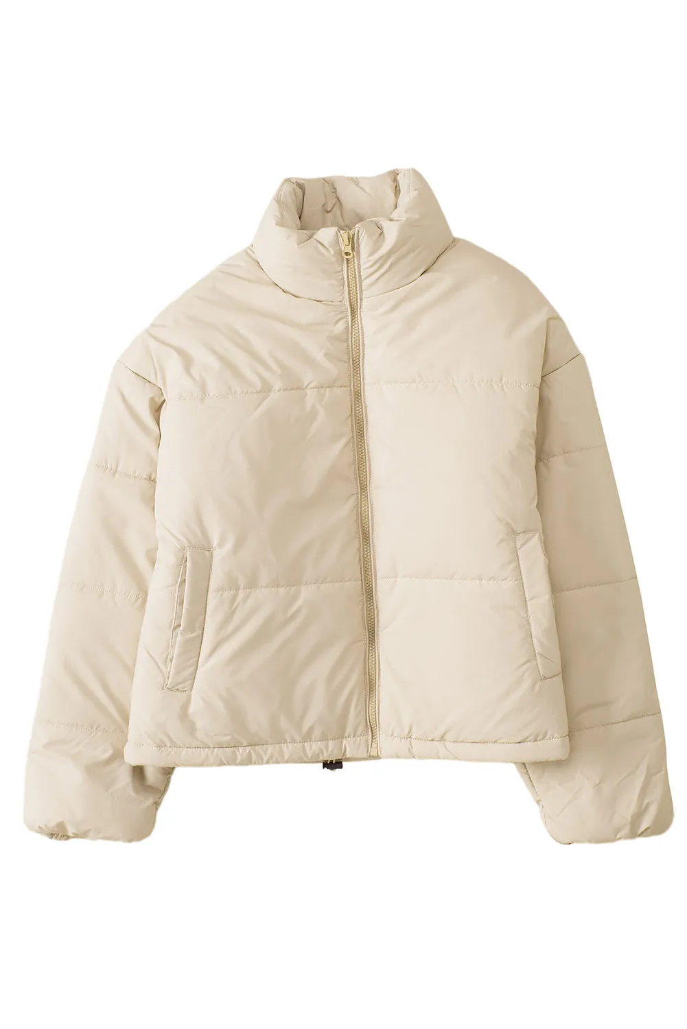 sara drawstring puffer coat