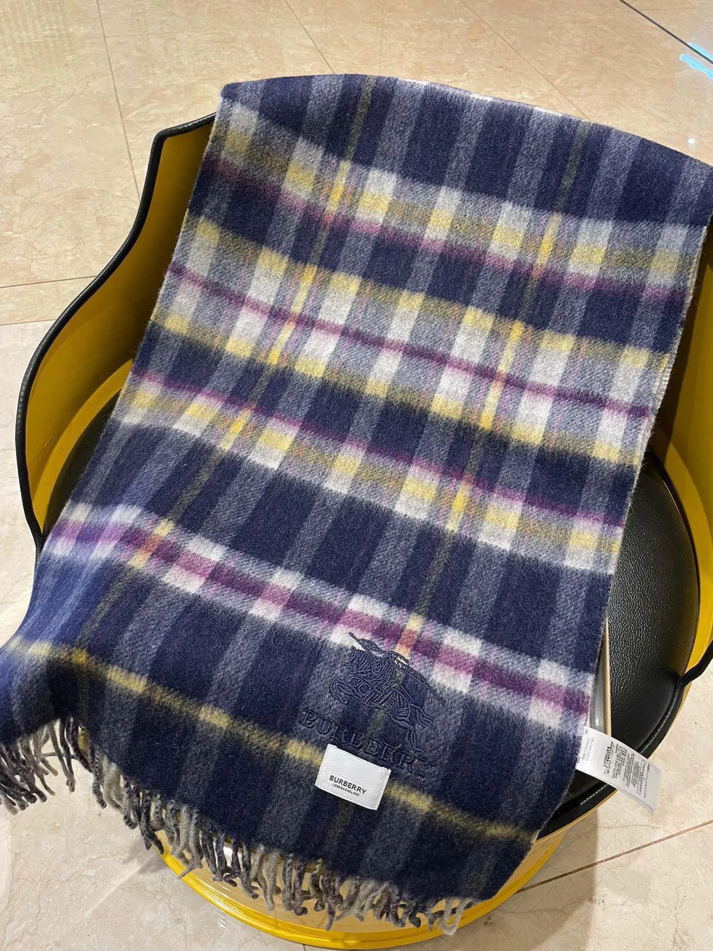 SCARF 200 CM IN COLORFUL CASHMERE 402195