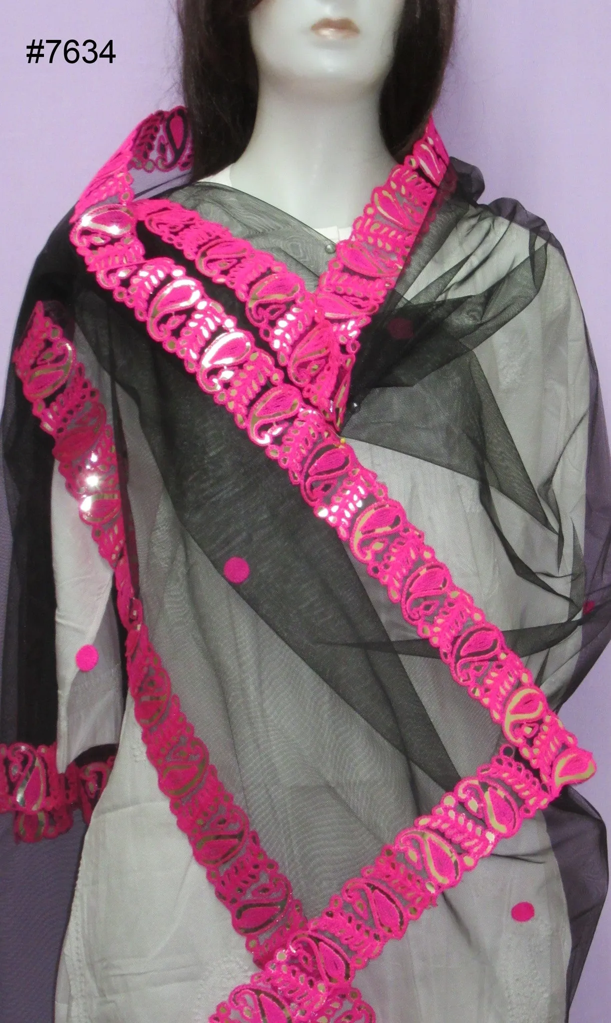 Scarf 7634 Party Wear Dupatta Chunni Wrap Shawl Shieno Sarees