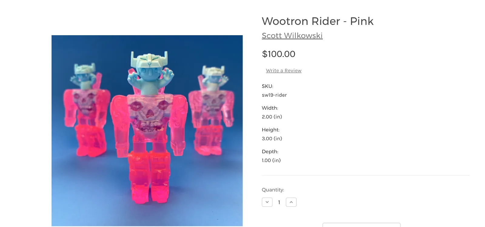 Scott Wilkowski Woot Bear Wootron Rider Double Cast Resin Art Toy Figure