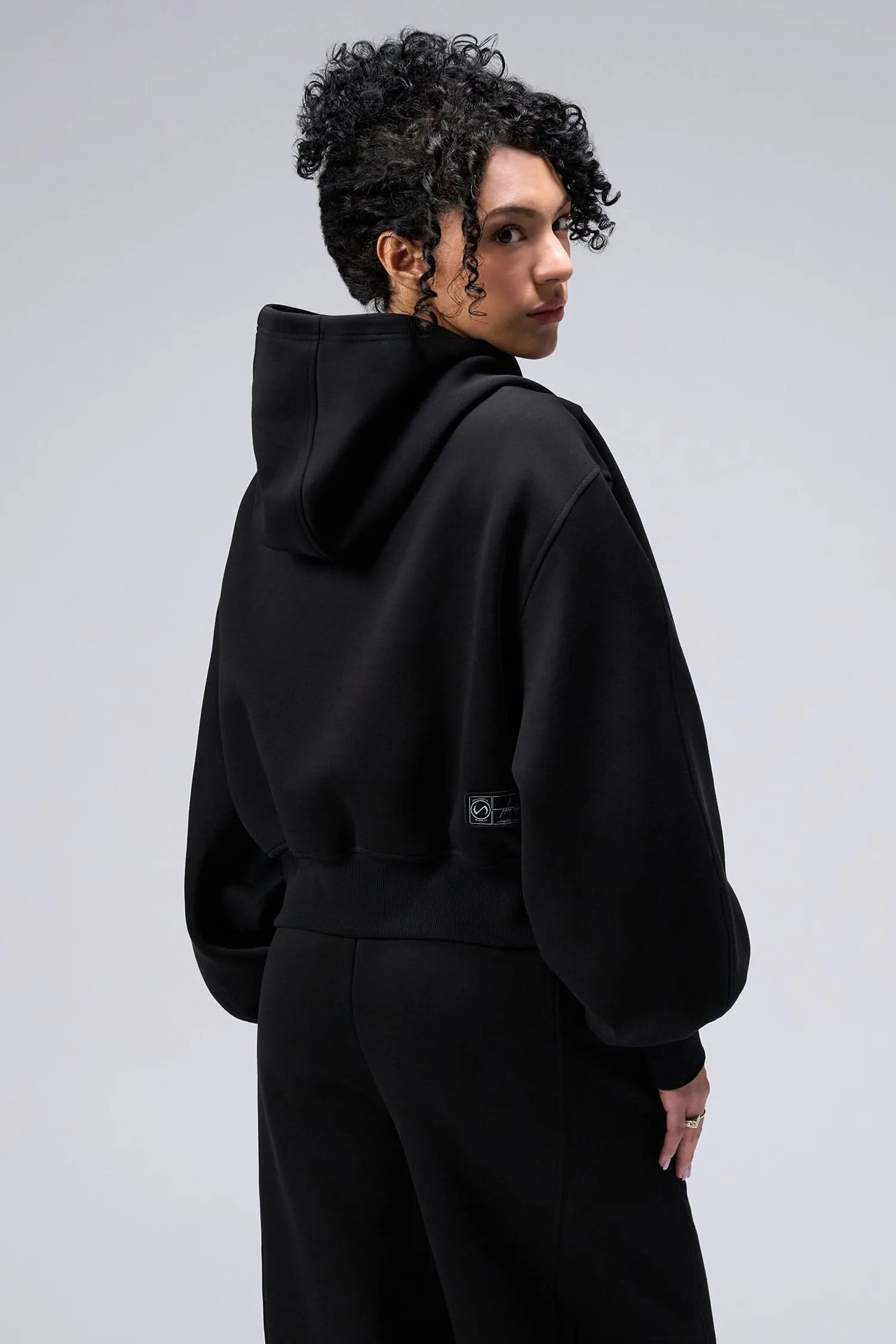 Scuba Tech Oversized Cropped Hoodie