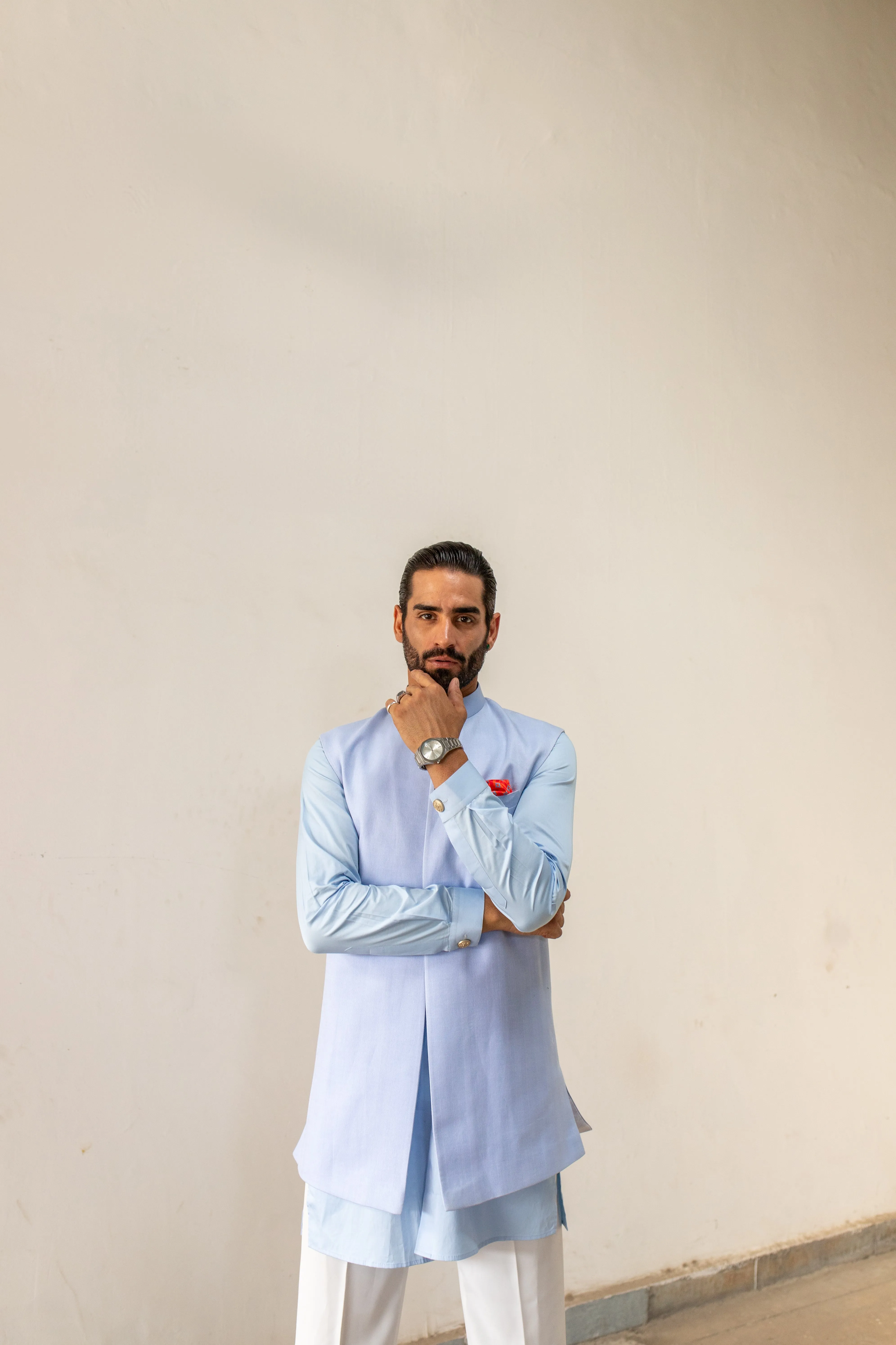 SERENE BLUE NEHRU JACKET