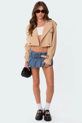 Shadow Cropped Trench Jacket