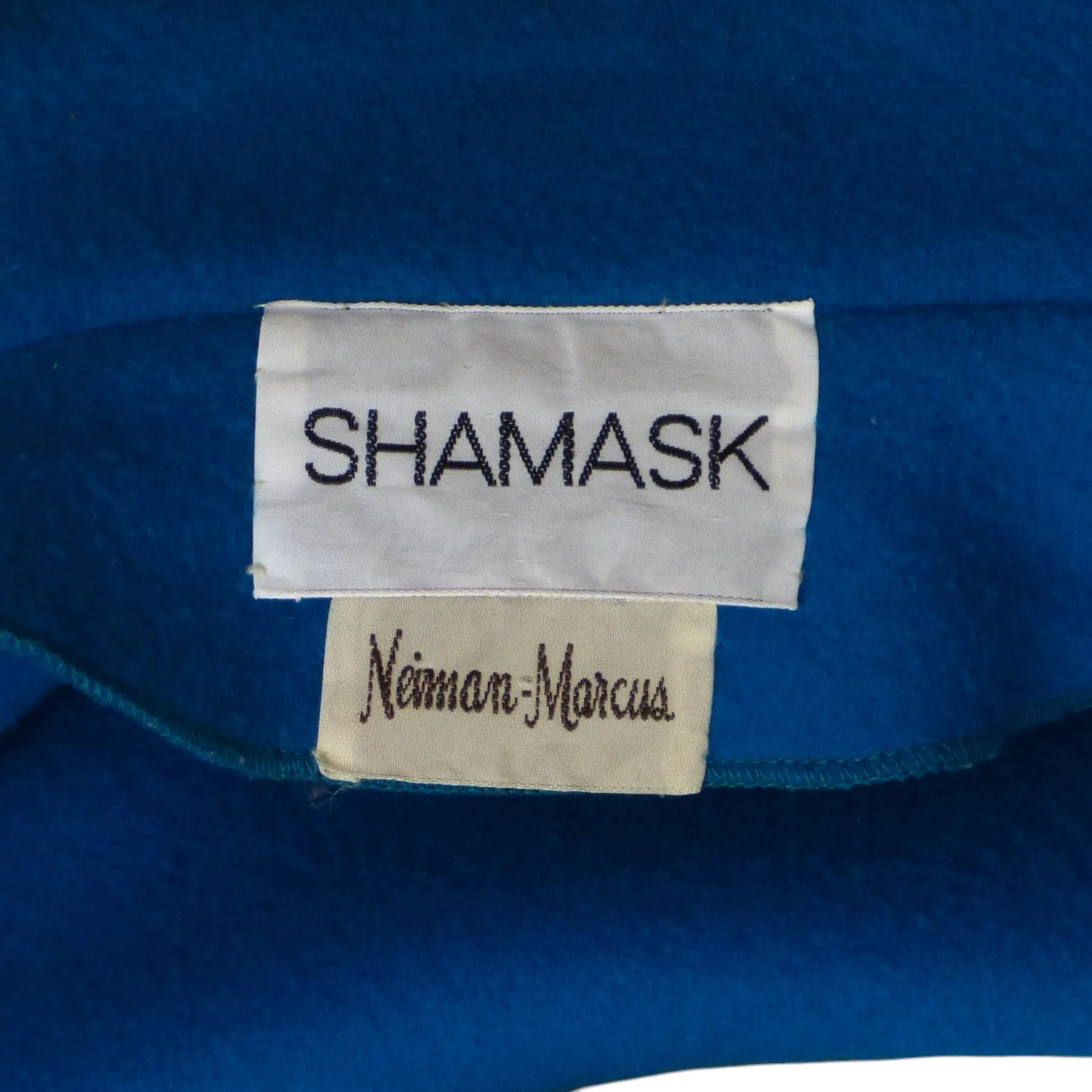 SHAMASK- 1990s Blue Wool Fleece Coat, Size 10