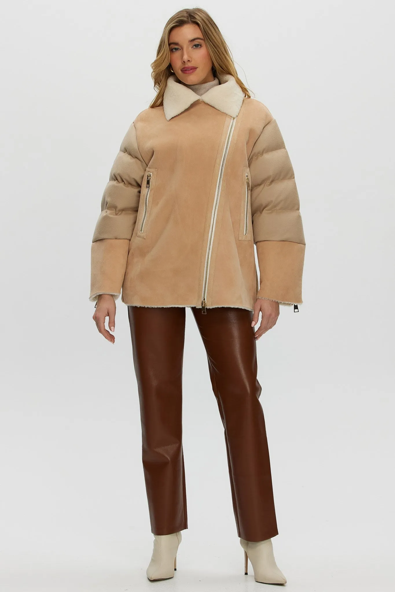 Shearling and Loro Piana Cashmere Quilted Jacket