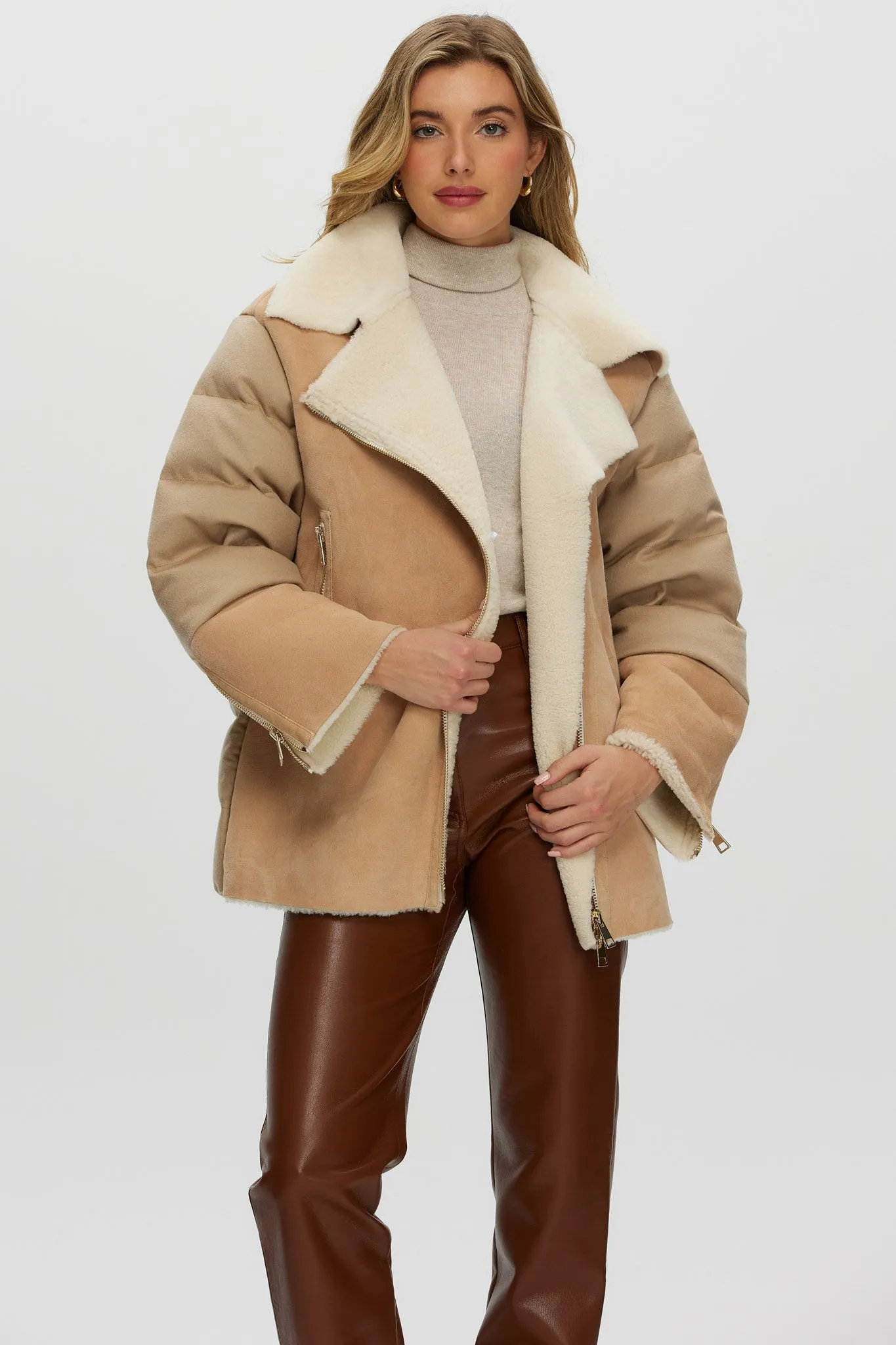 Shearling and Loro Piana Cashmere Quilted Jacket