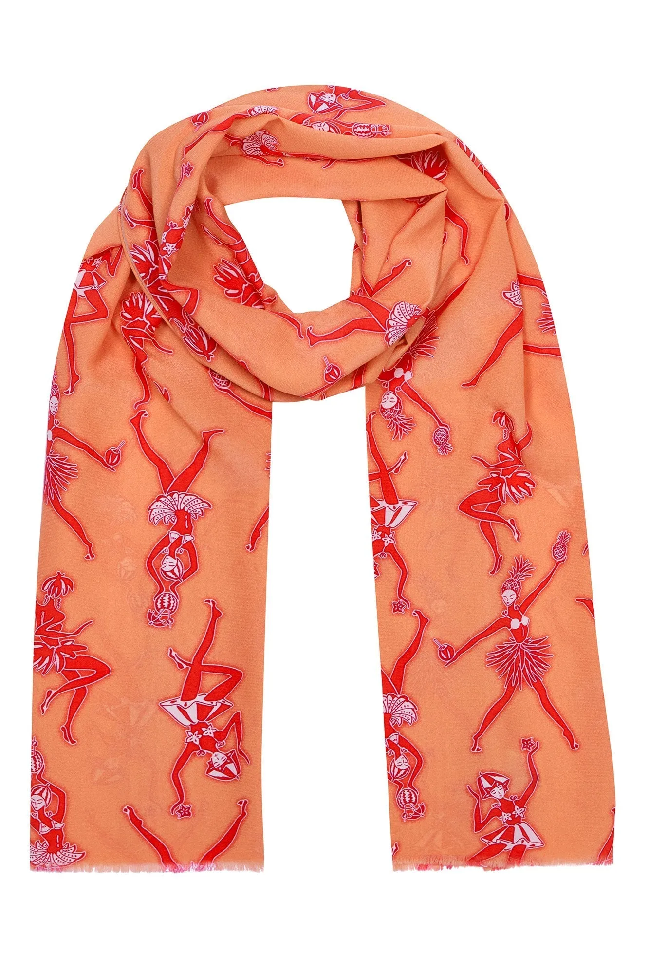 Silk Long Scarf FRUIT PUNCH