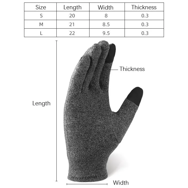 Sports Fitness Training Joint Protection Warm Gloves, Size: M(Grey)