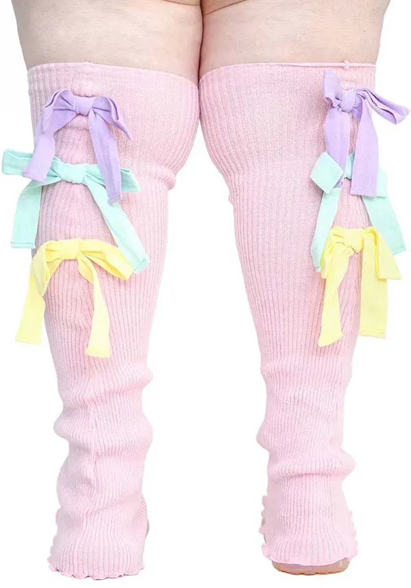 Sugar Ribbon [Pink] | LEG WARMERS