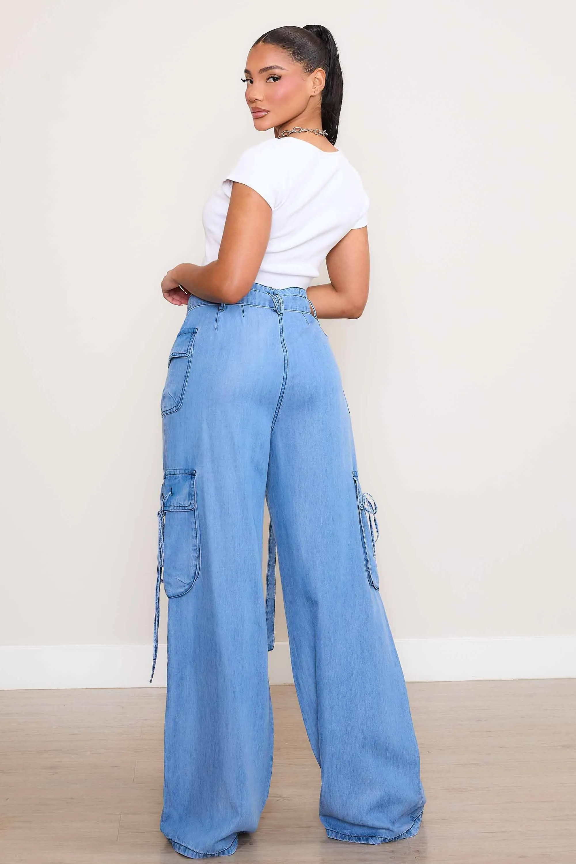 Tencil Cargo Wide Leg Pants