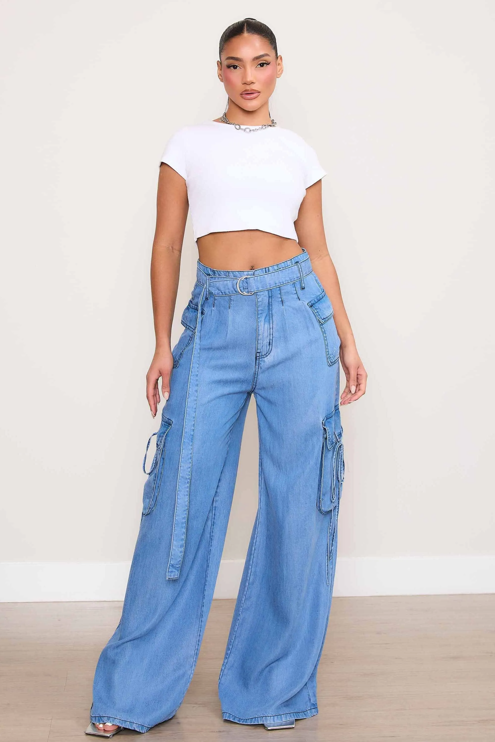 Tencil Cargo Wide Leg Pants