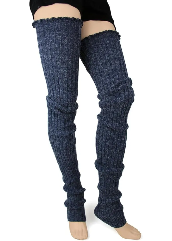 Thigh-High Ribbed Leg Warmers