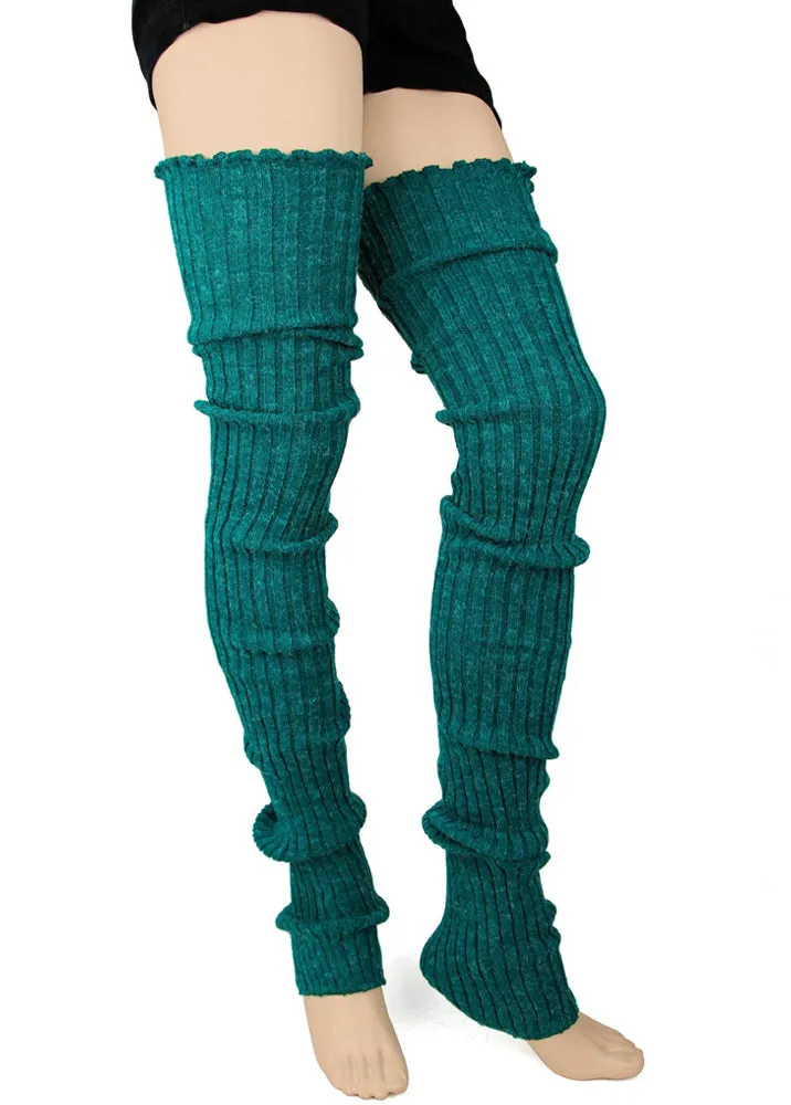 Thigh-High Ribbed Leg Warmers