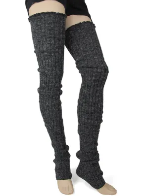 Thigh-High Ribbed Leg Warmers