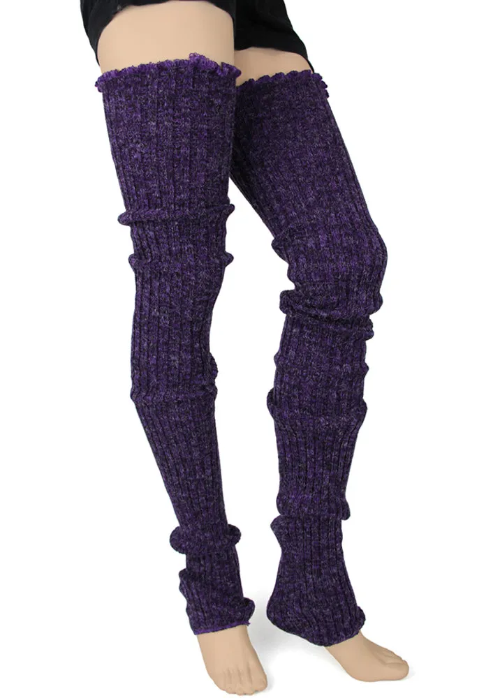 Thigh-High Ribbed Leg Warmers