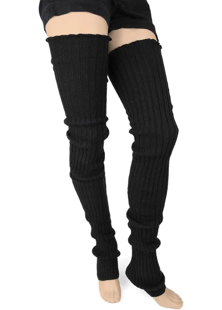 Thigh-High Ribbed Leg Warmers