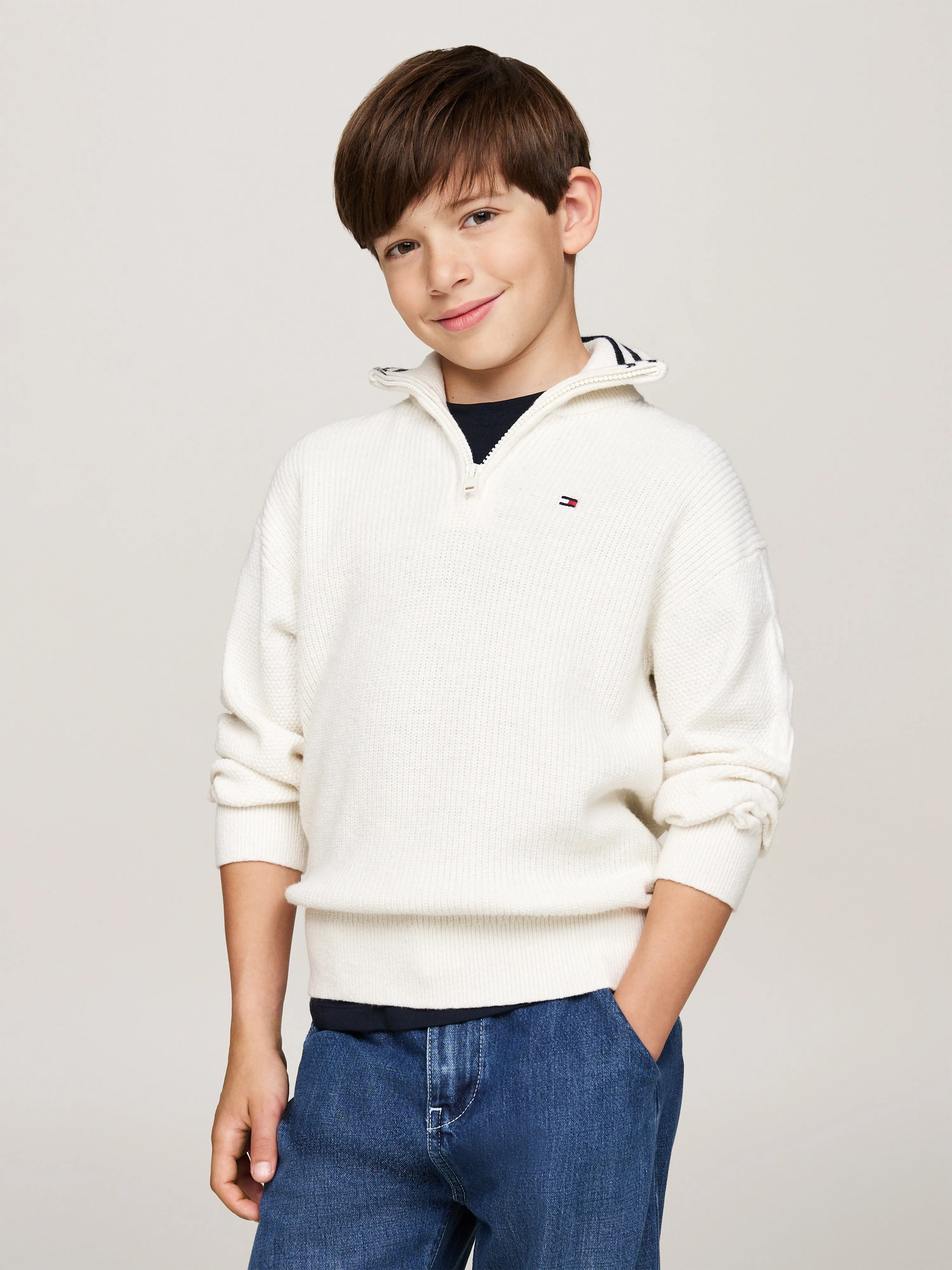 Tommy Hilfiger Boys Turtleneck Half Zip Sweatshirt