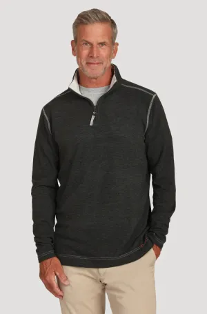 True Grit Men's Daybreak Zip Pullover in Charcoal