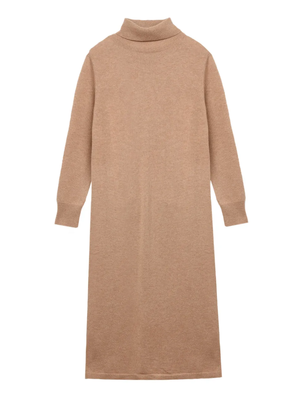 Turtleneck Maxi Dress_Camel