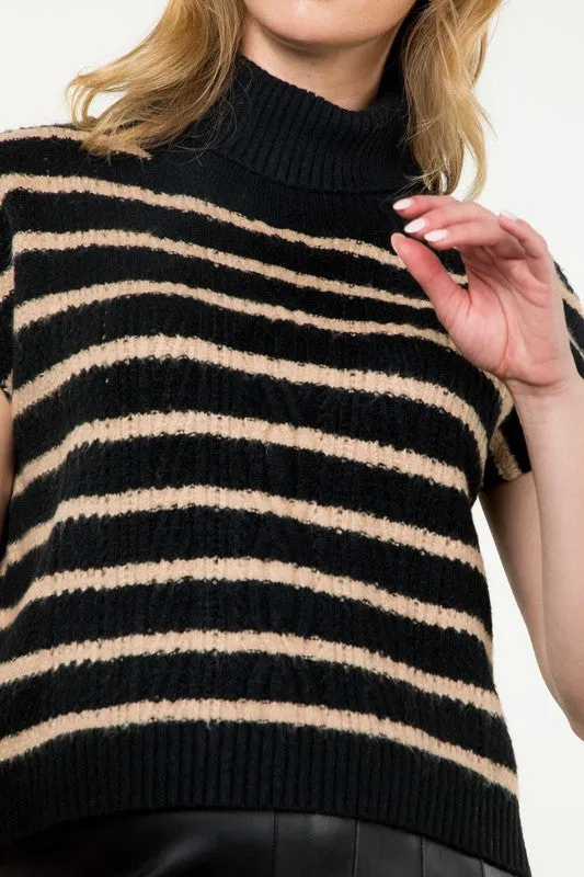 Turtleneck Stripe Vest