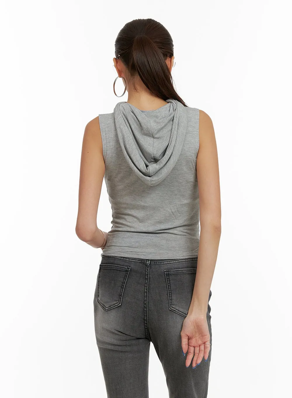 Turtleneck Tank Hoodie CY431