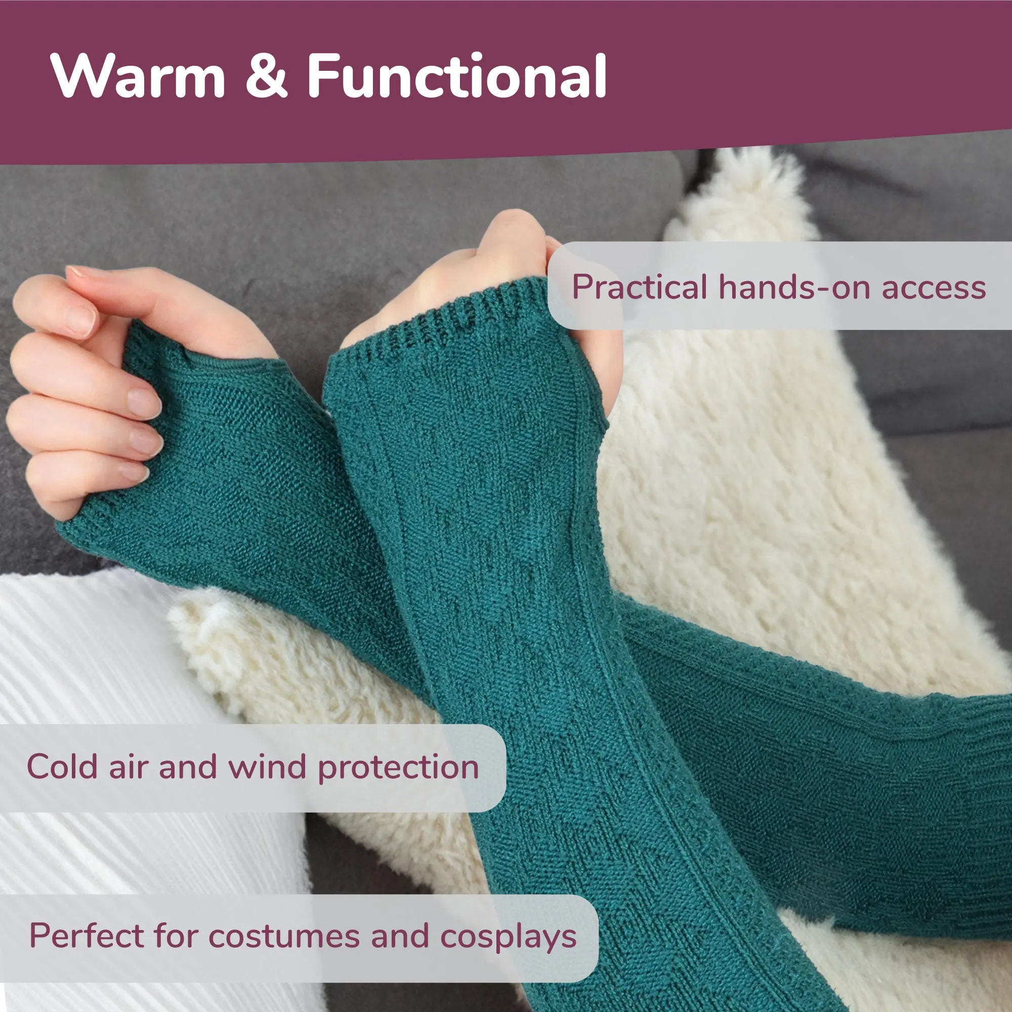 Unlined Fingerless Gloves and Arm Warmers