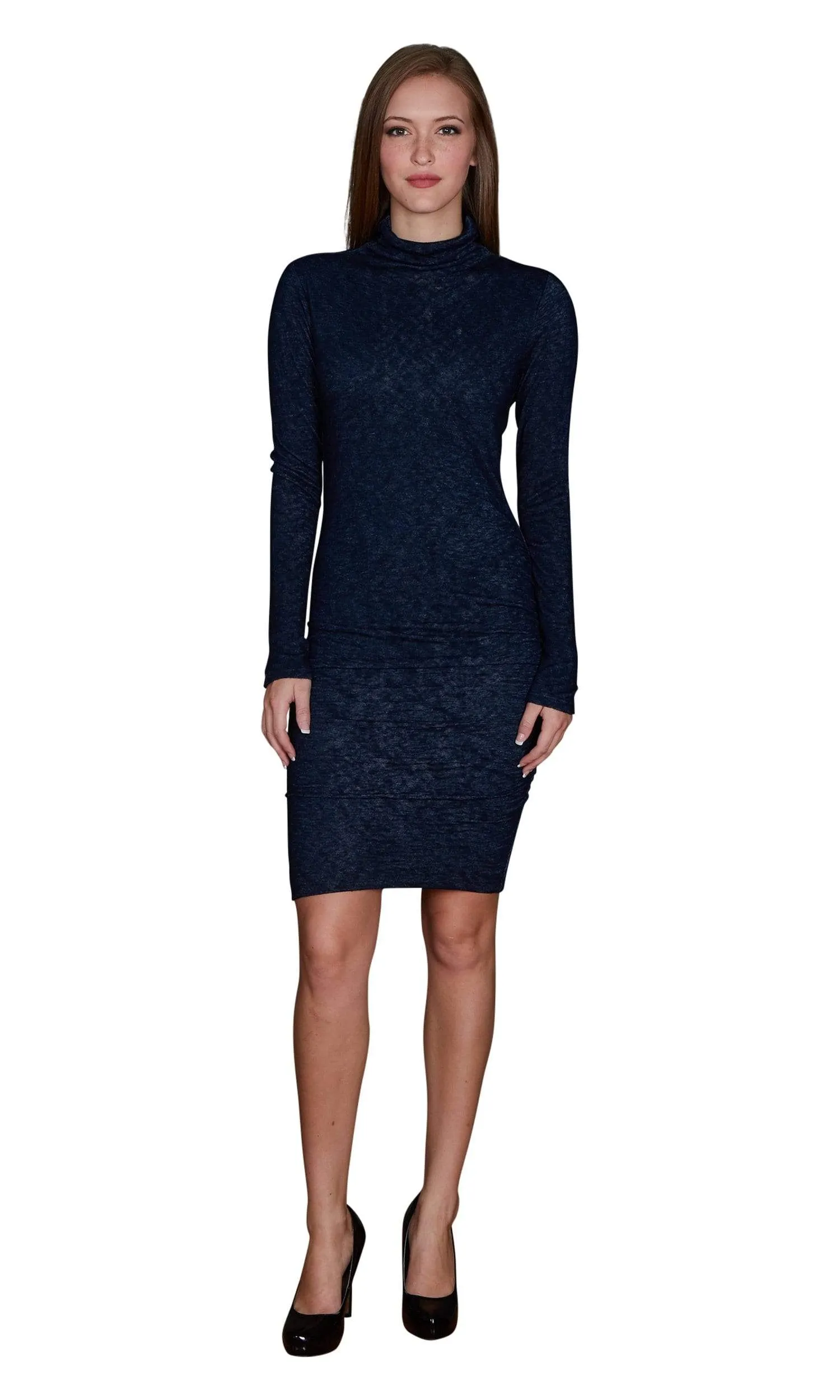 Velvet by Graham & Spencer Dacey Textured Knit Turtleneck Dress