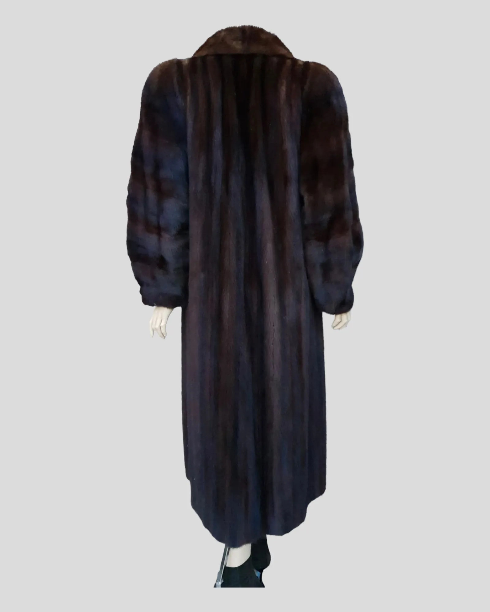 Vintage Mahogany Mink Fur Coat -L