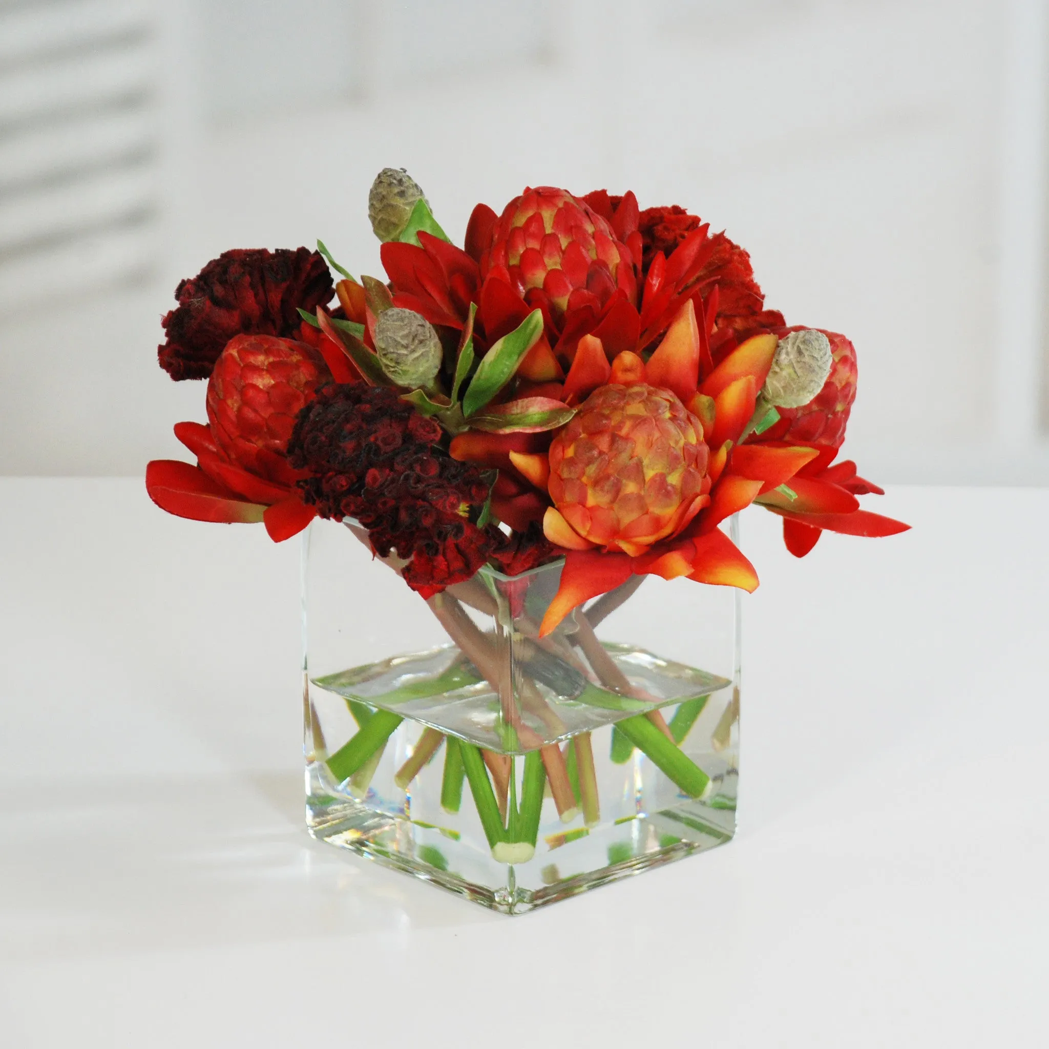 WARATAH IN A VASE (WHI018-MI)